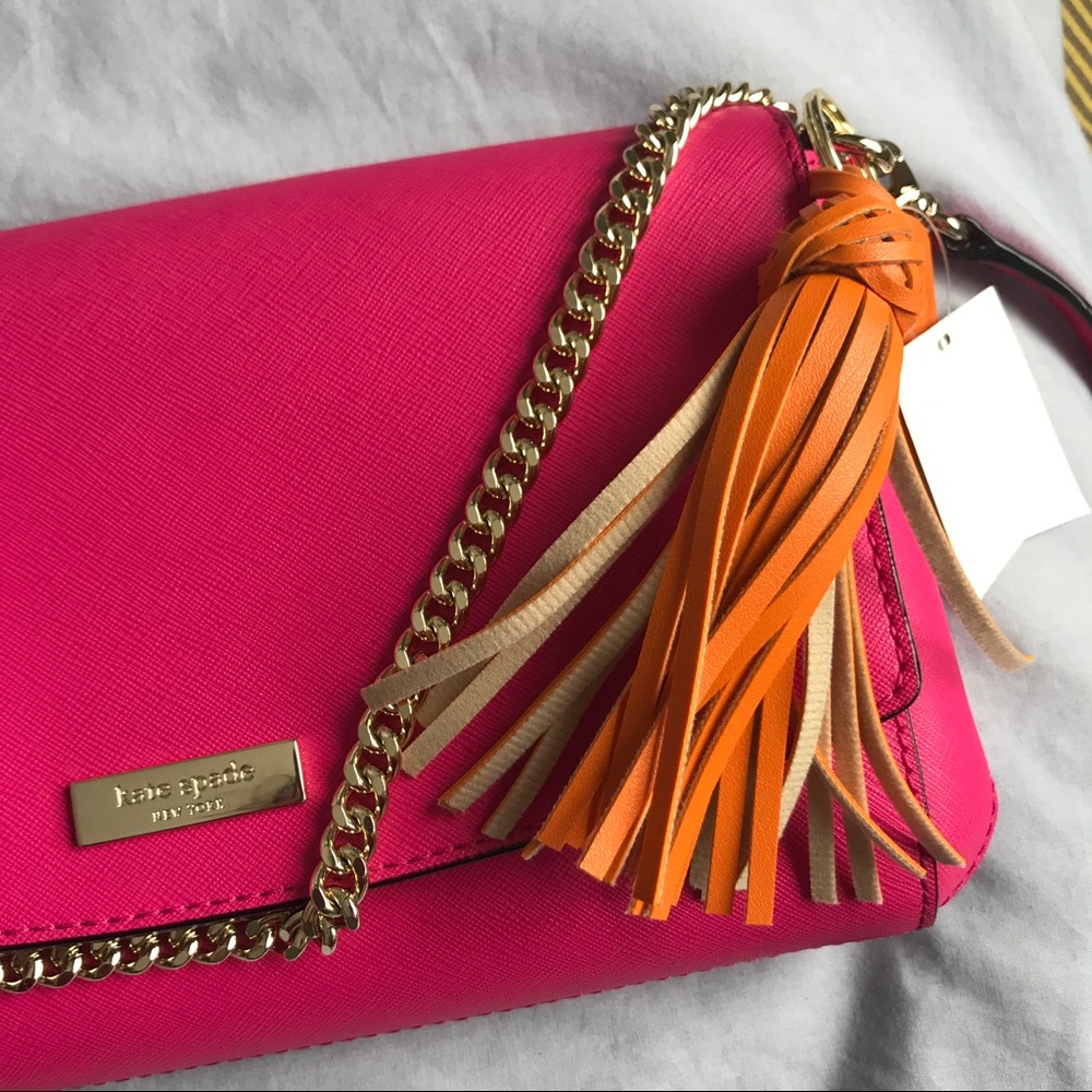 Orange Tassle Keychain